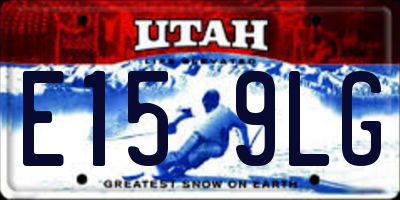 UT license plate E159LG