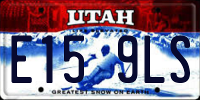 UT license plate E159LS