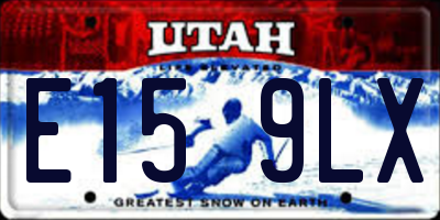 UT license plate E159LX