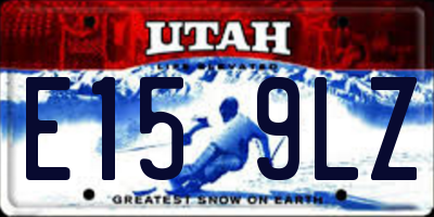 UT license plate E159LZ