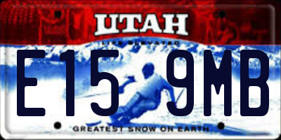 UT license plate E159MB