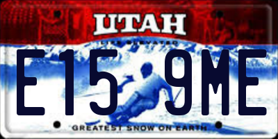 UT license plate E159ME