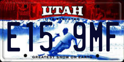 UT license plate E159MF