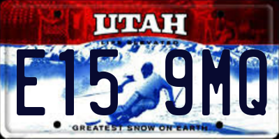 UT license plate E159MQ