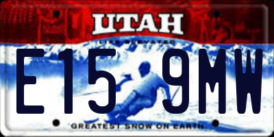 UT license plate E159MW