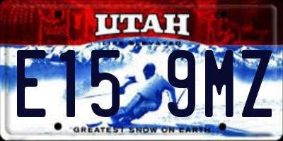 UT license plate E159MZ