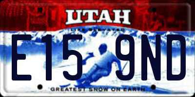 UT license plate E159ND