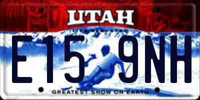 UT license plate E159NH