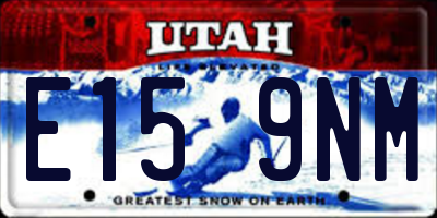 UT license plate E159NM