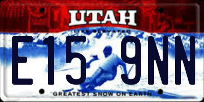 UT license plate E159NN