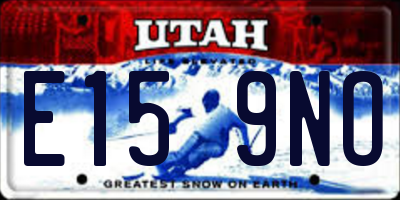 UT license plate E159NO