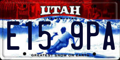 UT license plate E159PA