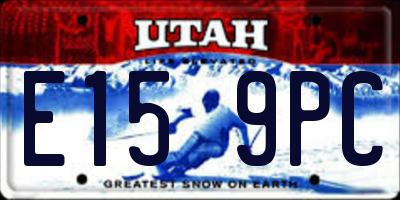 UT license plate E159PC