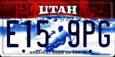 UT license plate E159PG
