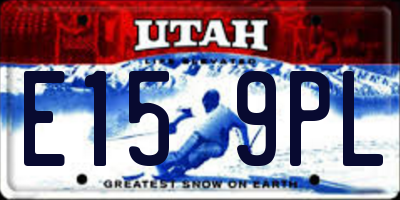 UT license plate E159PL