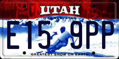 UT license plate E159PP