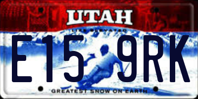 UT license plate E159RK