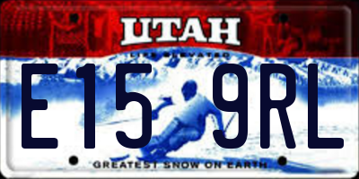 UT license plate E159RL