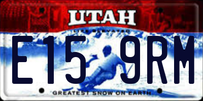 UT license plate E159RM