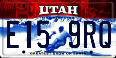 UT license plate E159RQ