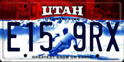 UT license plate E159RX