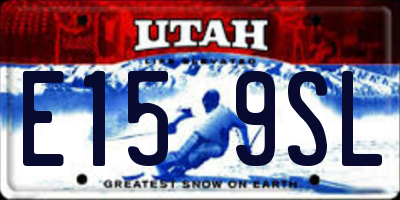 UT license plate E159SL
