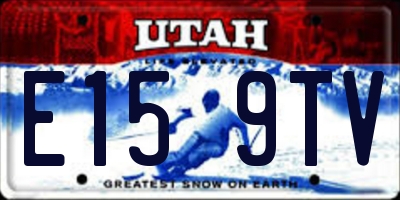 UT license plate E159TV