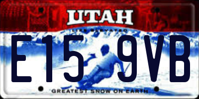 UT license plate E159VB