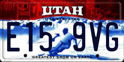 UT license plate E159VG