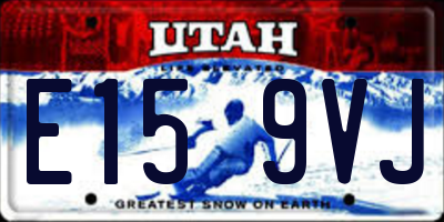 UT license plate E159VJ