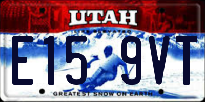 UT license plate E159VT