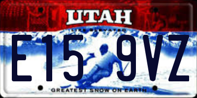 UT license plate E159VZ