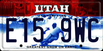 UT license plate E159WC