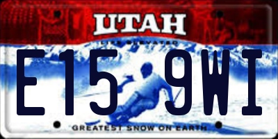 UT license plate E159WI