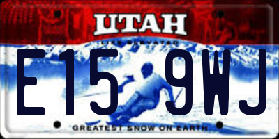 UT license plate E159WJ