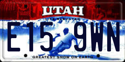 UT license plate E159WN