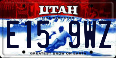 UT license plate E159WZ