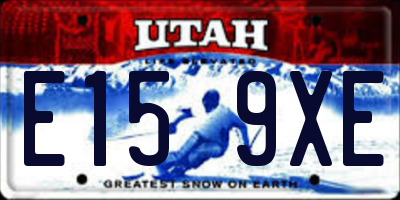 UT license plate E159XE