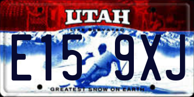 UT license plate E159XJ