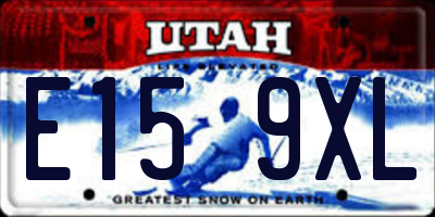 UT license plate E159XL