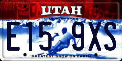 UT license plate E159XS