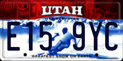 UT license plate E159YC