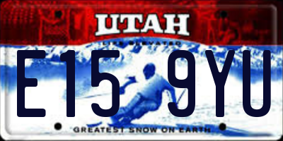 UT license plate E159YU