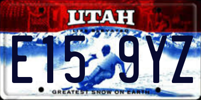 UT license plate E159YZ