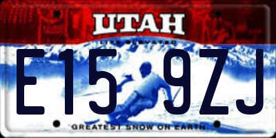 UT license plate E159ZJ