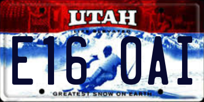 UT license plate E160AI