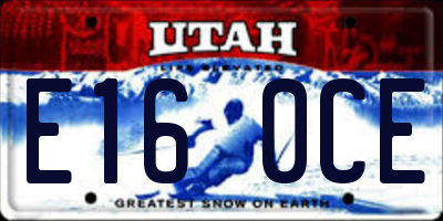 UT license plate E160CE