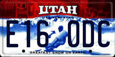 UT license plate E160DC
