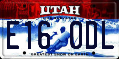 UT license plate E160DL