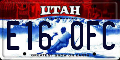 UT license plate E160FC